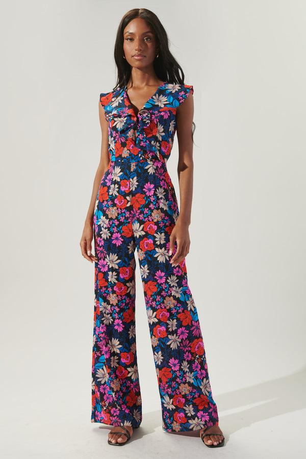 sugarlips Ultra Flora Raquel Surplice Jumpsuit