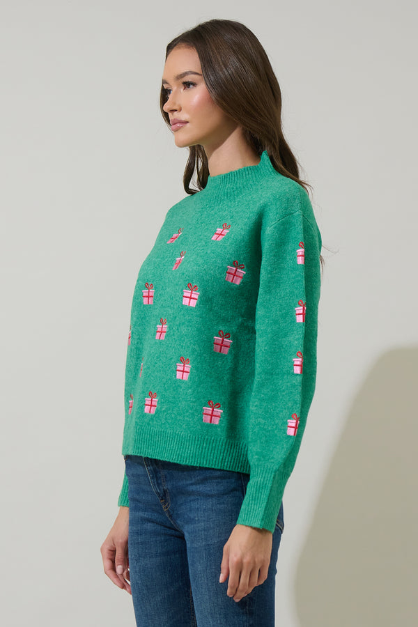 Sugarlips Under The Tree Embroidered Sweater