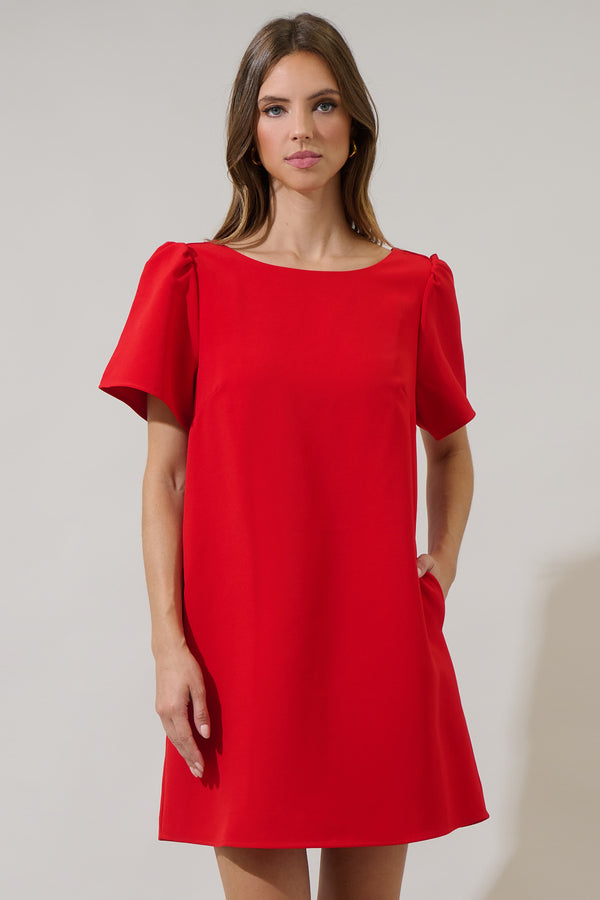 Sugarlips Urania Bow Shift Mini Dress