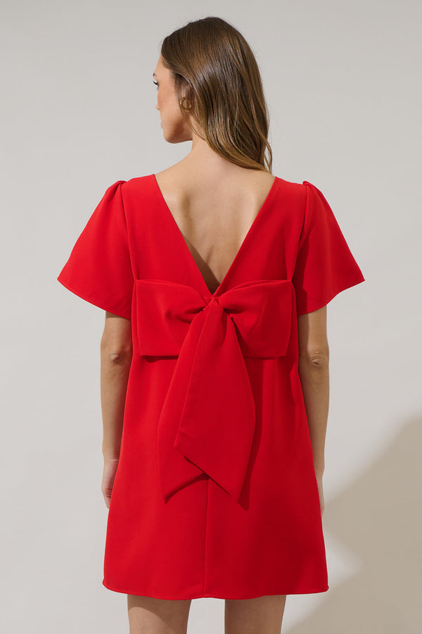 sugarlips Urania Bow Shift Mini Dress