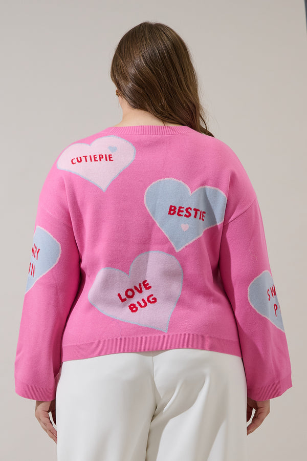Sugarlips Valeny Candy Heart Sweater Curve