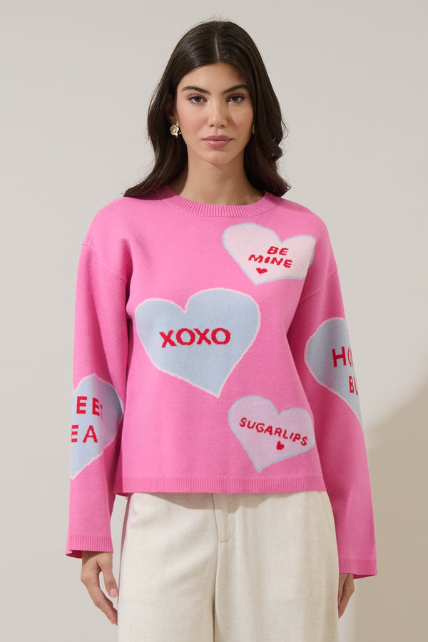 sugarlips Valeny Candy Heart Sweater