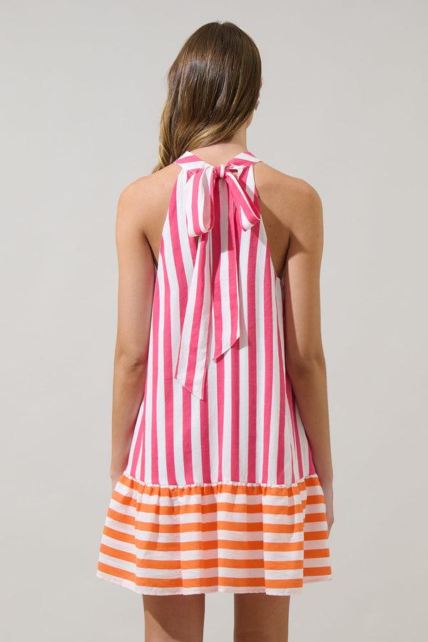 Sugarlips Valera Striped Laly Mini Ruffle Dress