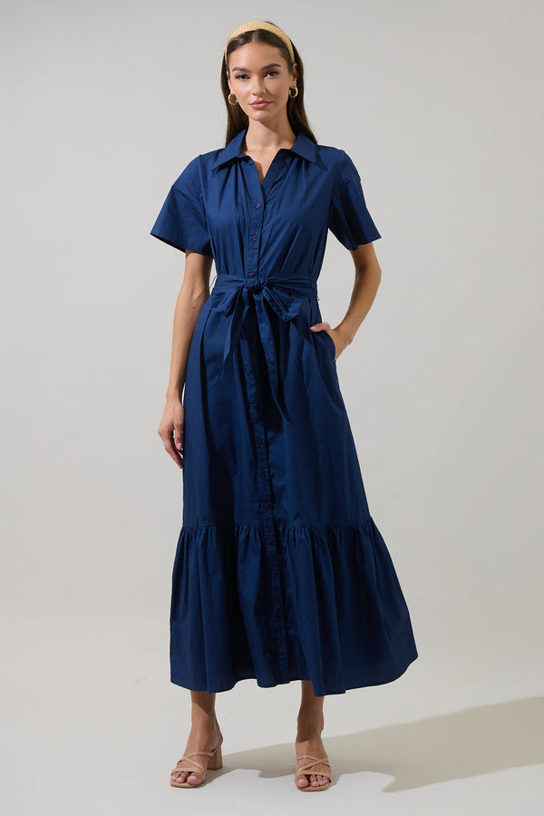 sugarlips Valery Button Down Maxi Dress