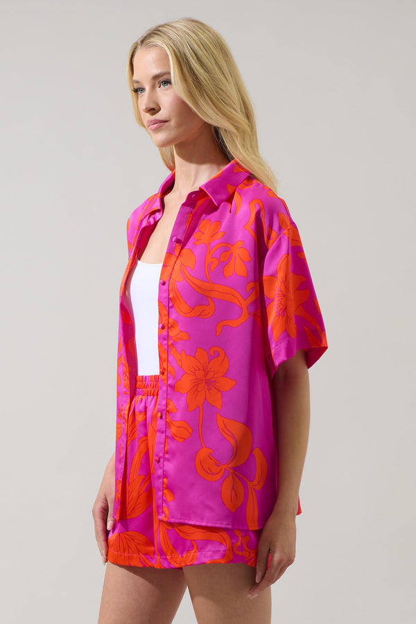 Sugarlips Vallie Floral Averie Button Down Shirt