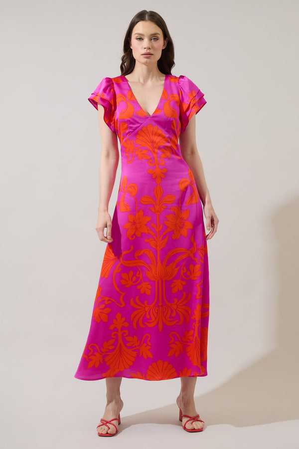 Sugarlips Vallie Floral Ritany Empire Maxi Dress