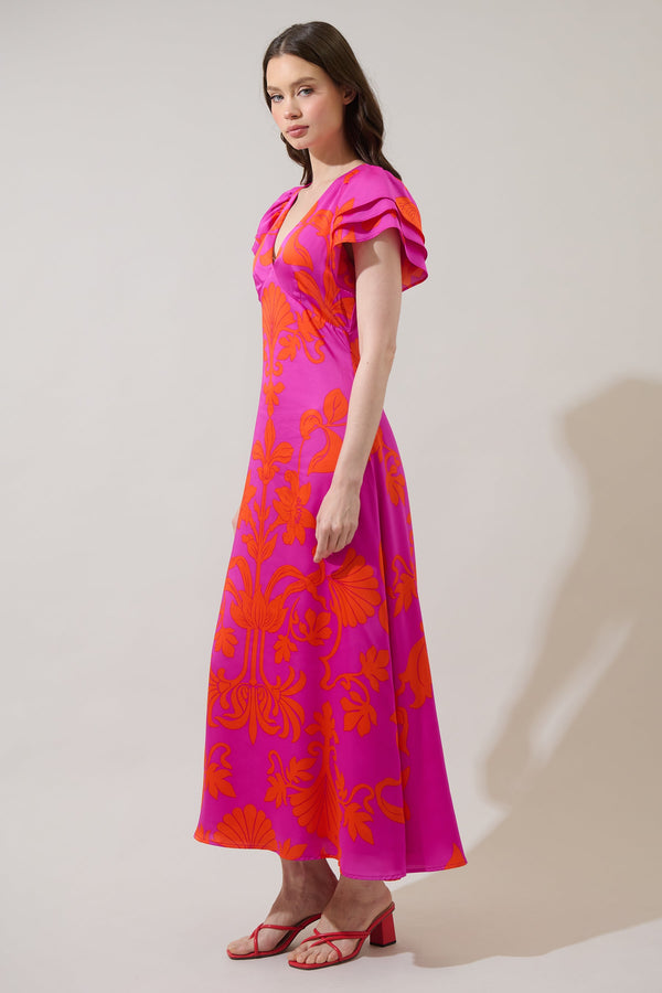 Sugarlips Vallie Floral Ritany Empire Maxi Dress