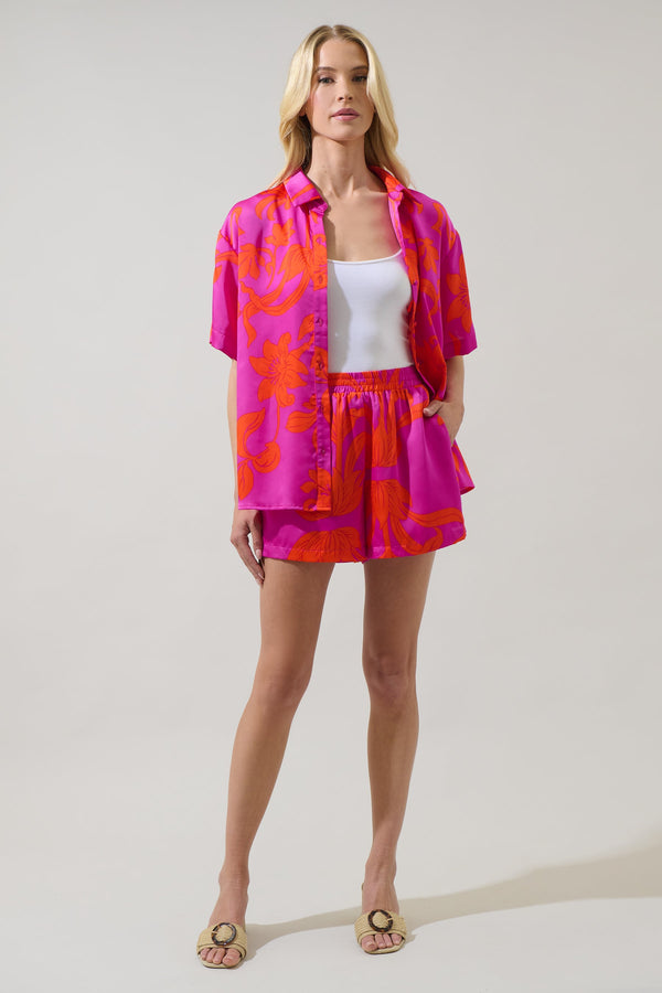 Sugarlips Vallie Floral Tayler Smocked Shorts