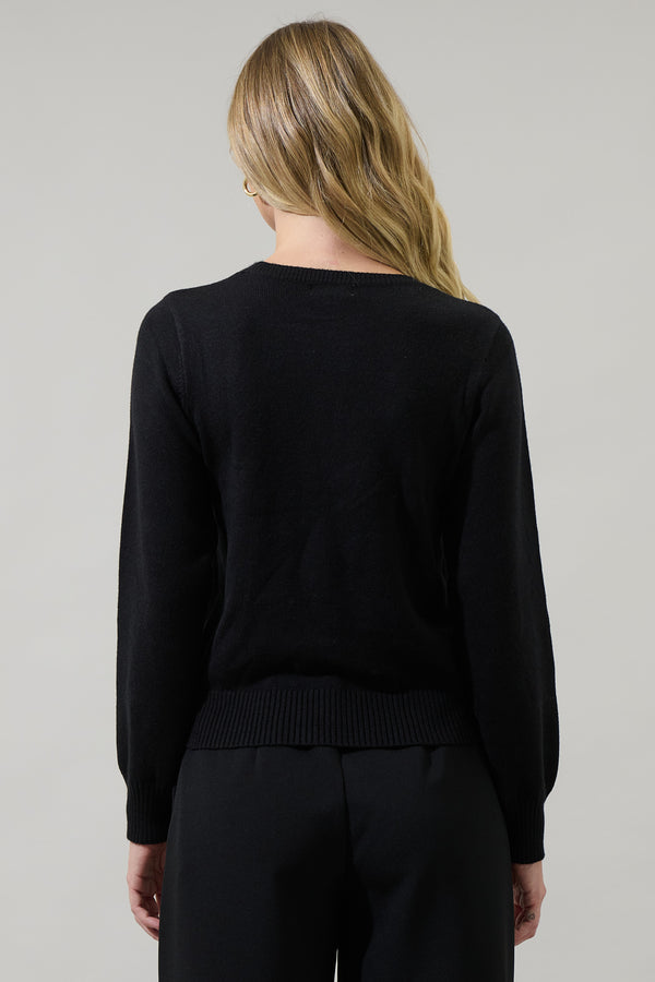 Sugarlips Vardina Rhinestone Cropped Sweater