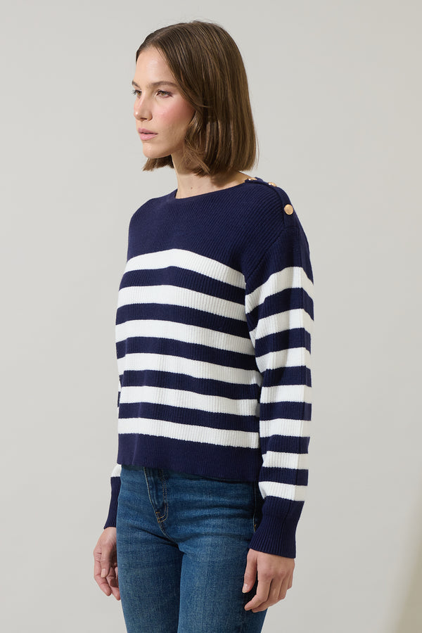 Sugarlips Varen Stripe Raglan Sleeve Sweater