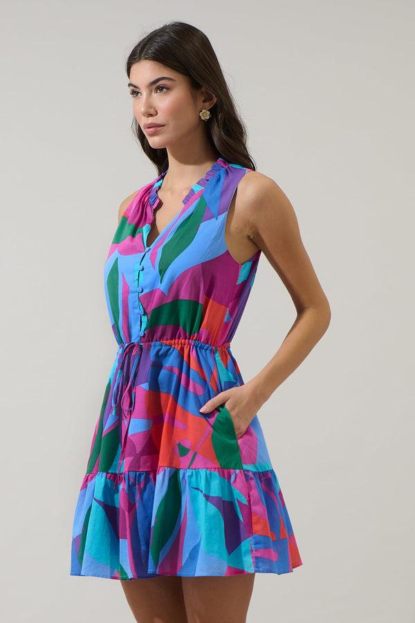 Sugarlips Vemmy Abstract Itzel Shift Mini Dress