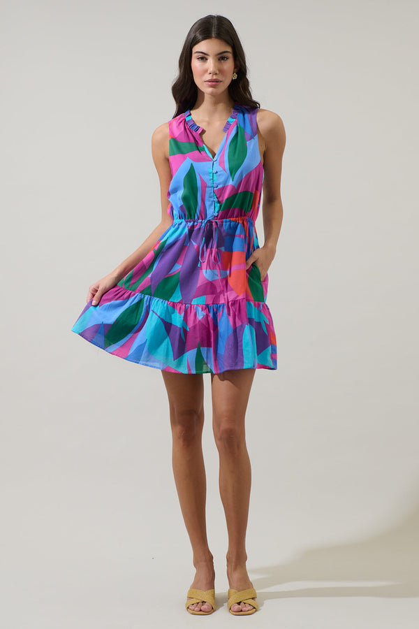Sugarlips Vemmy Abstract Itzel Shift Mini Dress