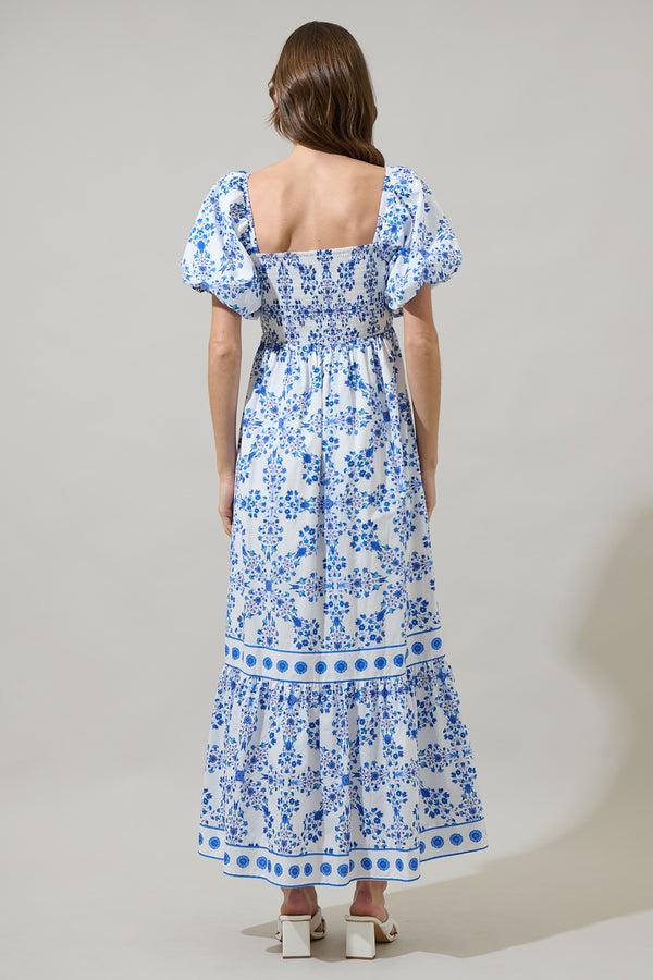 Sugarlips Veral Floral Berky Smocked Maxi Dress
