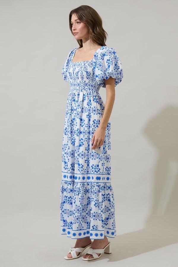 Sugarlips Veral Floral Berky Smocked Maxi Dress