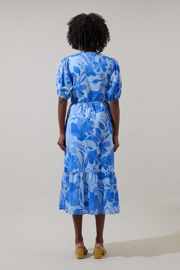 Sugarlips Veran Floral Beth Button Down Midi Dress