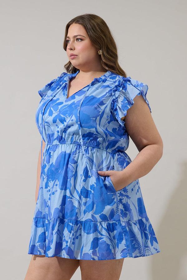Sugarlips Veran Floral Sardy Mini Dress Curve
