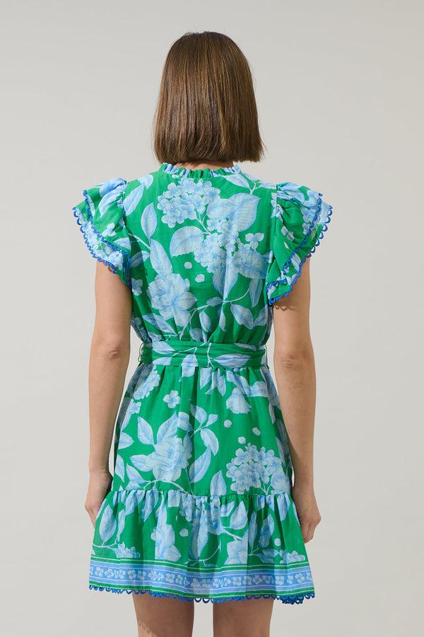 Sugarlips Verbena Floral Eriny Ruffle Mini Dress