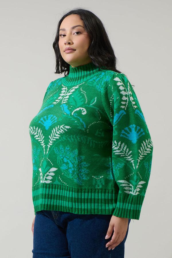 Sugarlips Verda Mock Neck Sweater Curve