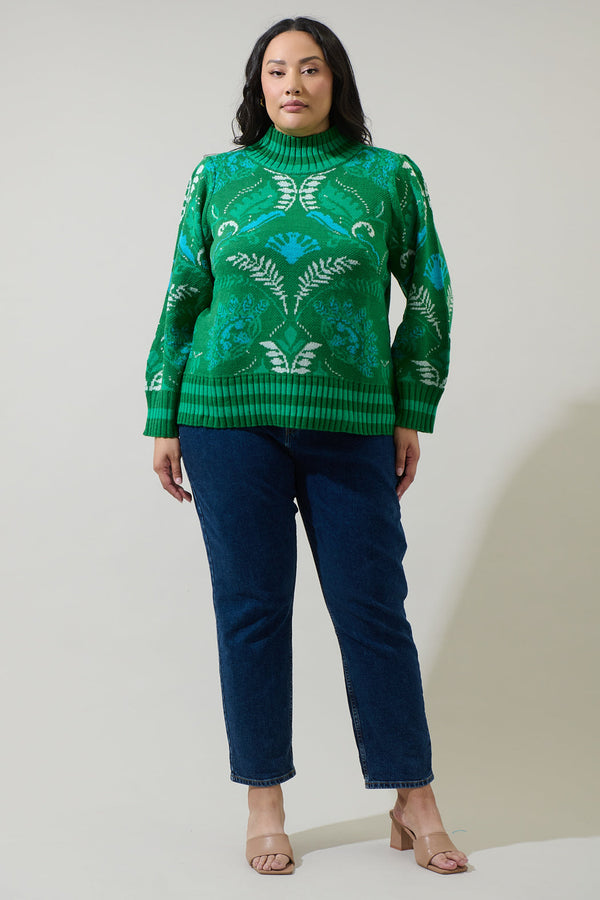 Sugarlips Verda Mock Neck Sweater Curve