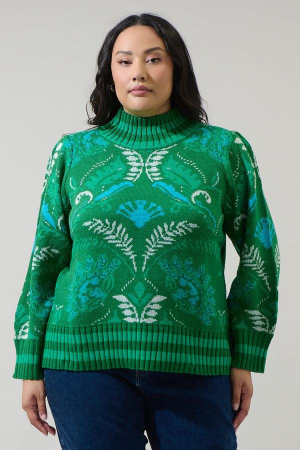 sugarlips Verda Mock Neck Sweater Curve