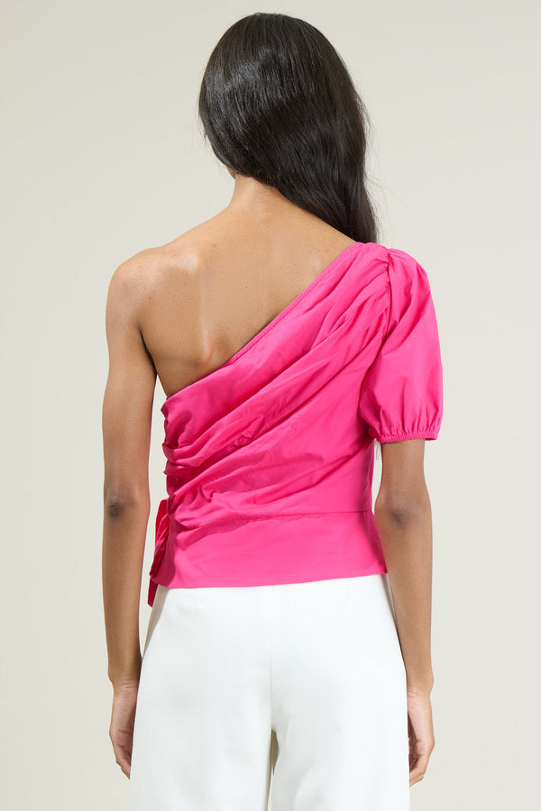 Sugarlips Verdusa One Shoulder Pleated Top