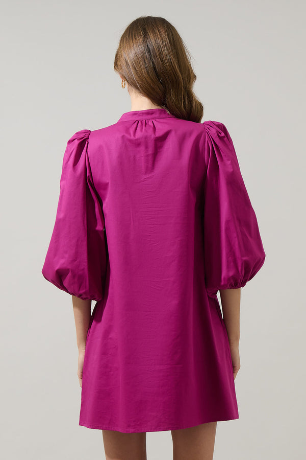 Sugarlips Victoria Shift Split Neck Mini Dress