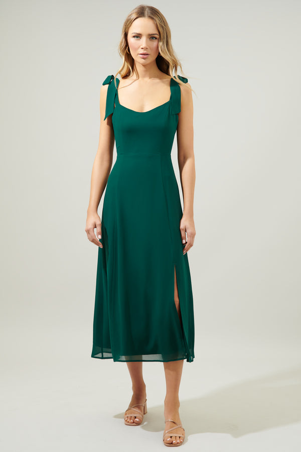 sugarlips Viejo Tie Strap Midi Dress