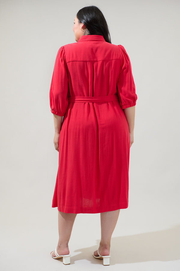 Sugarlips Vienna Midi Shirt Dress Curve