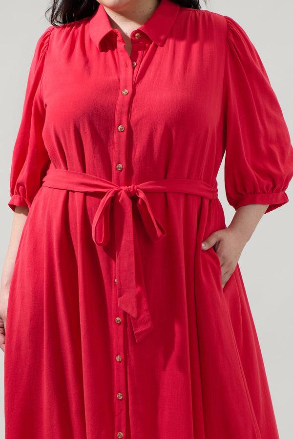 Sugarlips Vienna Midi Shirt Dress Curve
