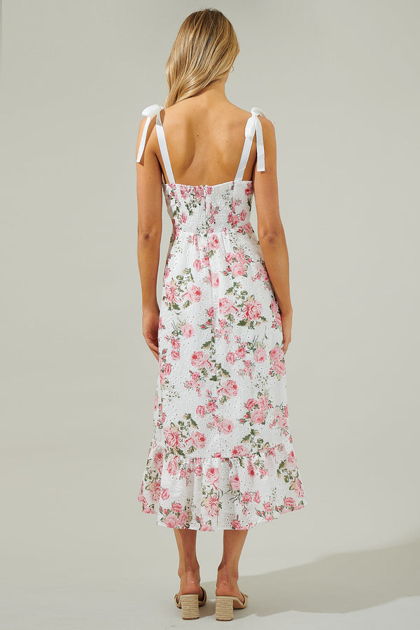 Sugarlips Villa Garden Eyelet Midi Dress