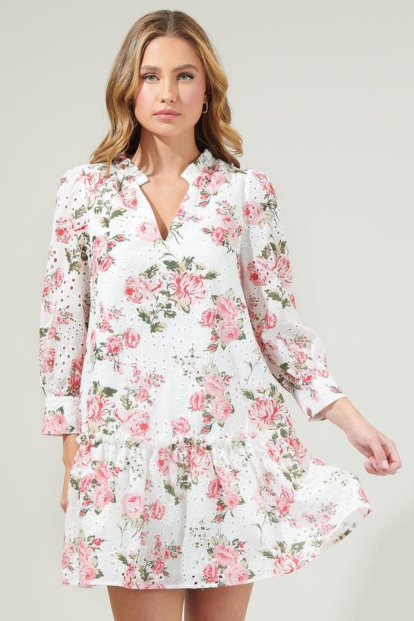 Sugarlips Villa Garden Eyelet Mini Dress