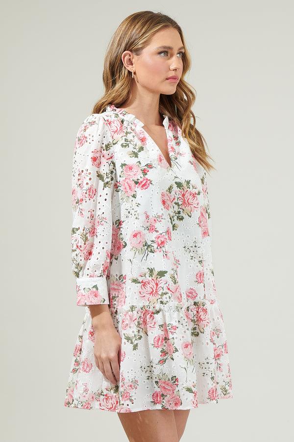 Sugarlips Villa Garden Eyelet Mini Dress