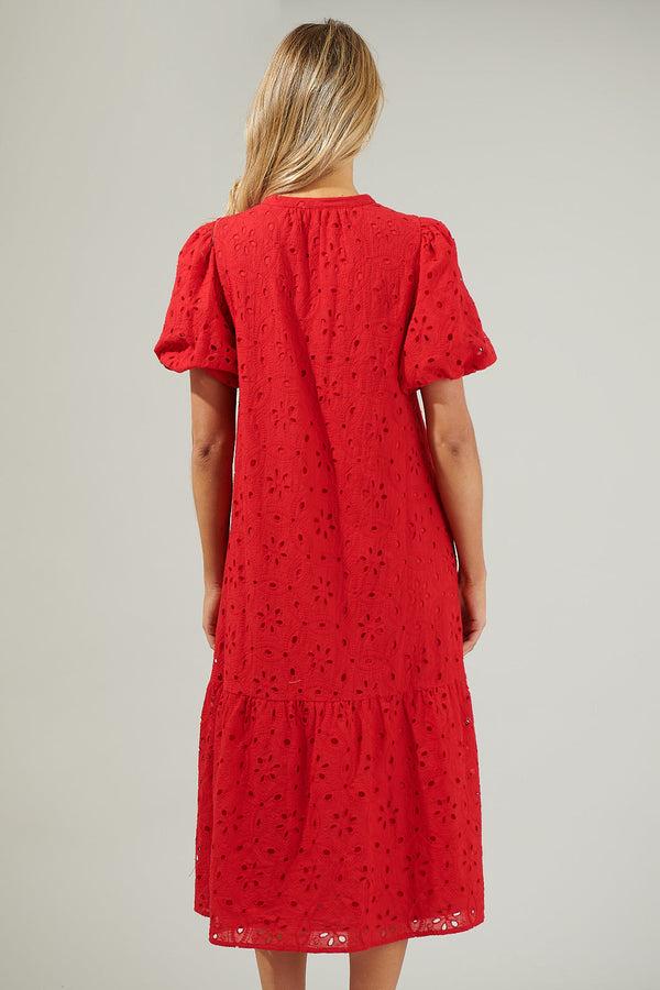 Sugarlips Villa Nova Eyelet Midi Dress