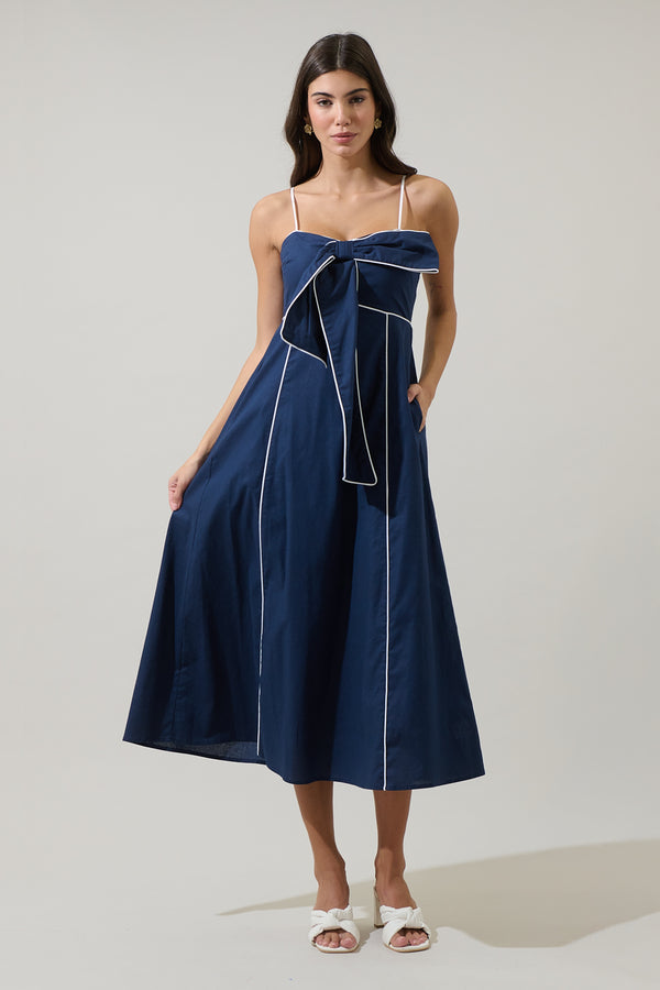 sugarlips Viona Contrast Empire Midi Dress