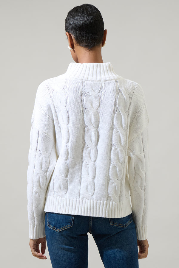 Sugarlips Wadley Zip Up Cropped Sweater