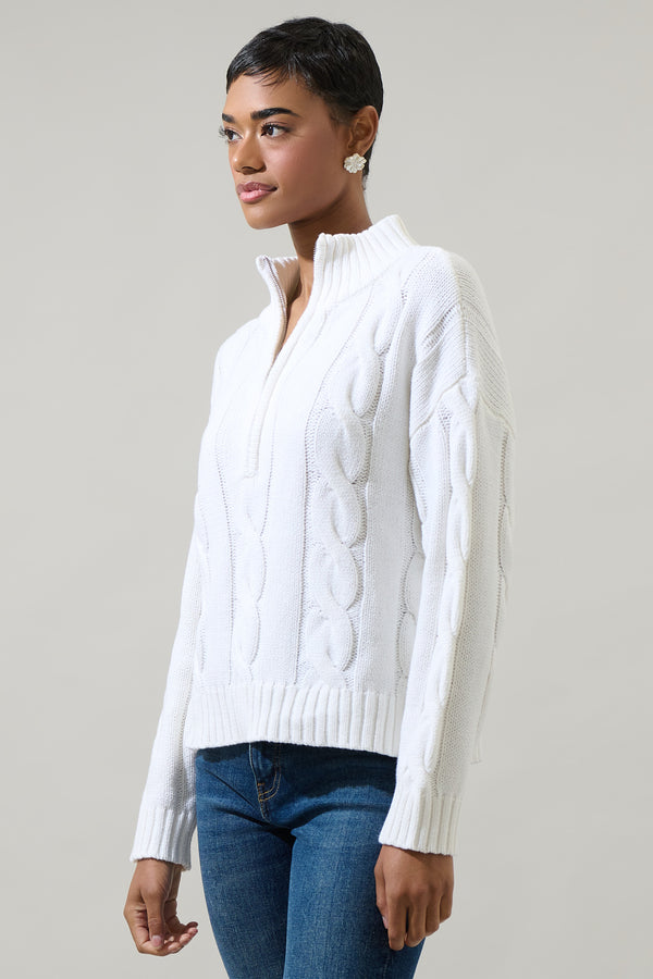 Sugarlips Wadley Zip Up Cropped Sweater