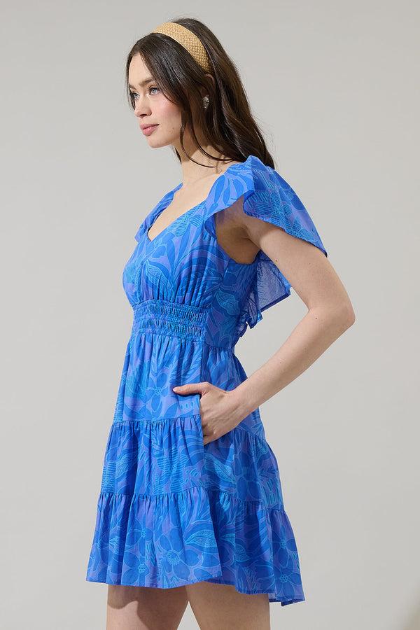 Sugarlips Warren Floral Ellis Tiered Mini Dress