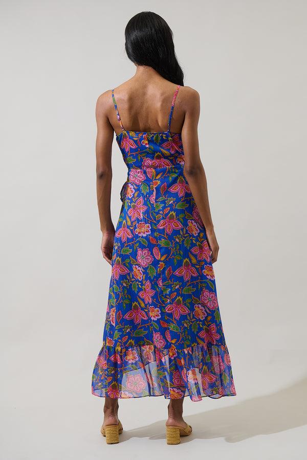 Sugarlips Wendey Floral Zayna Wrap Maxi Dress