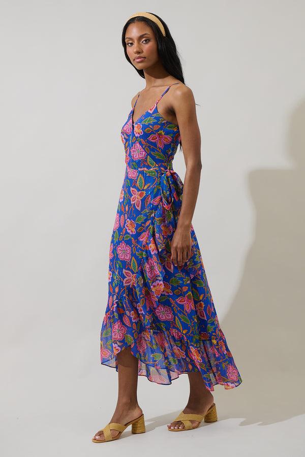 Sugarlips Wendey Floral Zayna Wrap Maxi Dress