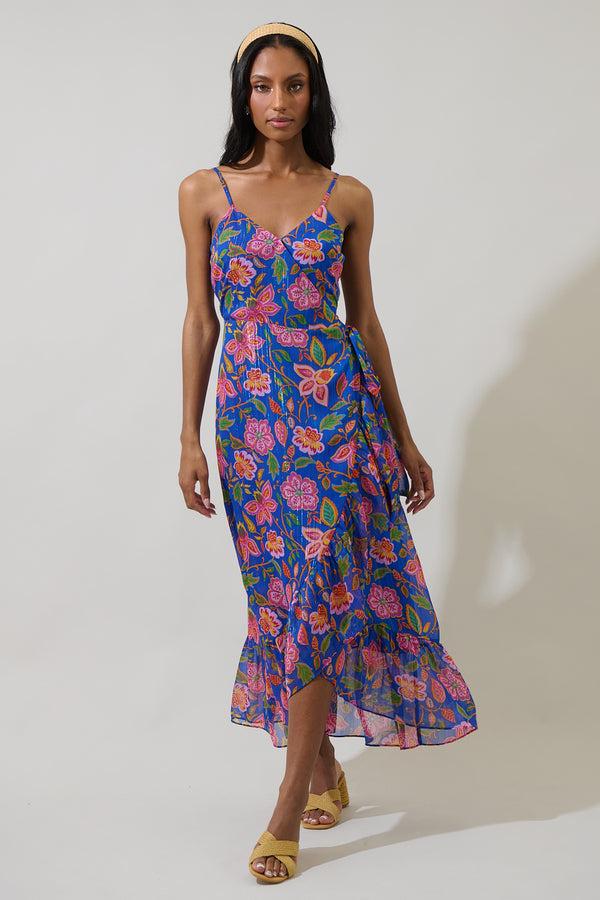 sugarlips Wendey Floral Zayna Wrap Maxi Dress