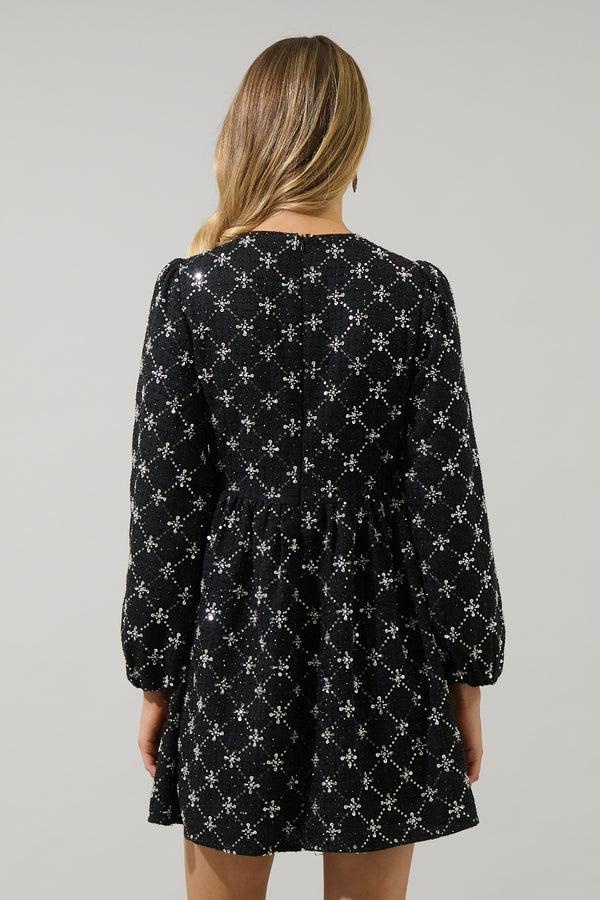 Sugarlips Whitney Tweed Glow Bow Dress