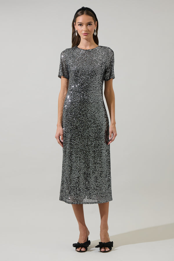 Sugarlips Willard Sequin Cosette Midi Dress
