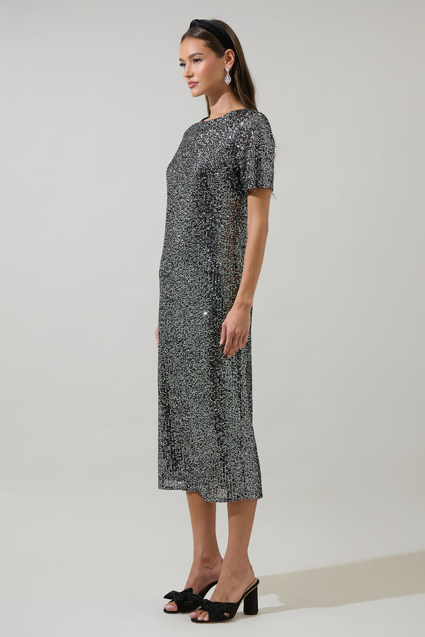 Sugarlips Willard Sequin Cosette Midi Dress
