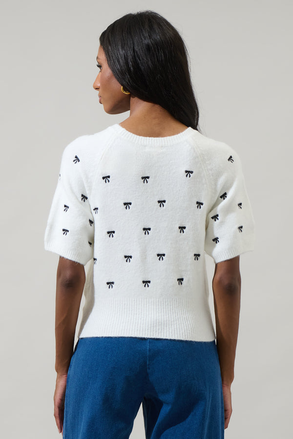 Sugarlips Winder Bow Cropped Sweater