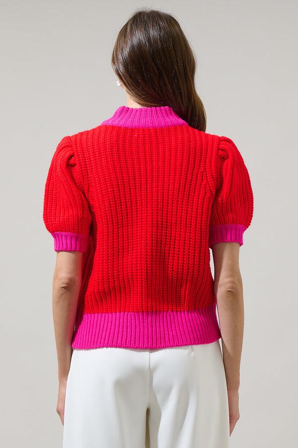 Sugarlips Winry Color Block Sweater Top