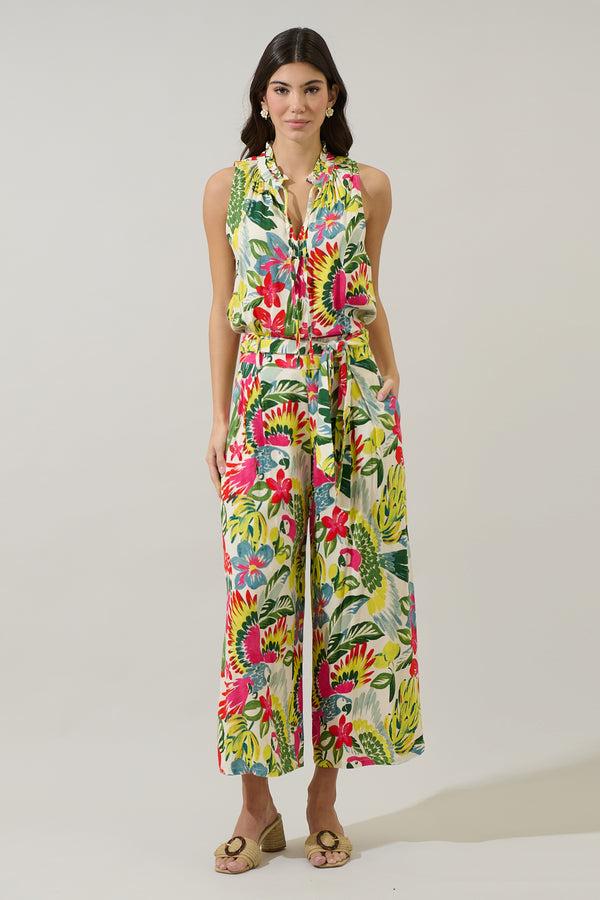 Sugarlips Wissa Tropical Bien Wide Leg Pants