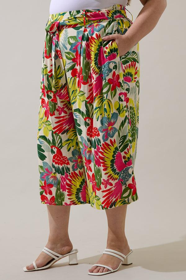 Sugarlips Wissa Tropical Bien Wide Leg Pants Curve