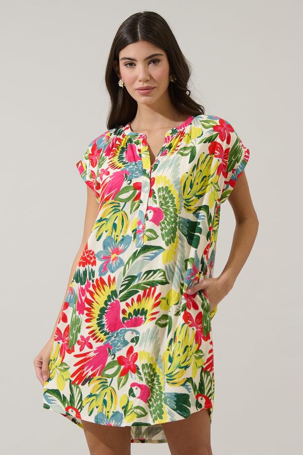 Sugarlips Wissa Tropical Jasla Shift Mini Dress