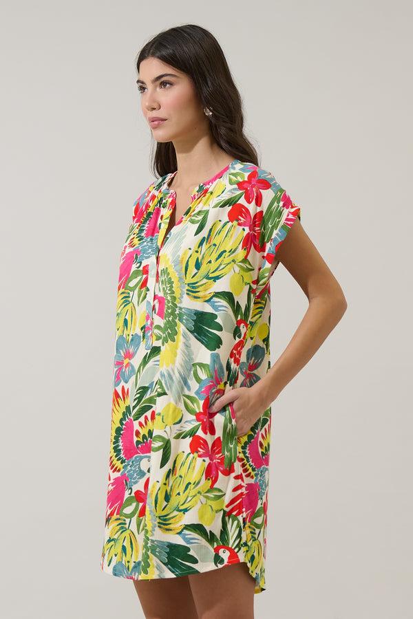 Sugarlips Wissa Tropical Jasla Shift Mini Dress