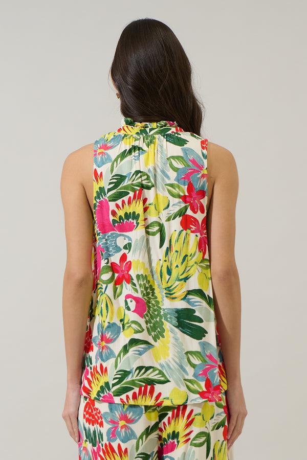 Sugarlips Wissa Tropical Miley Sleeveless Blouse